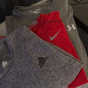 3 name brand shirt sleeve dri fit tees